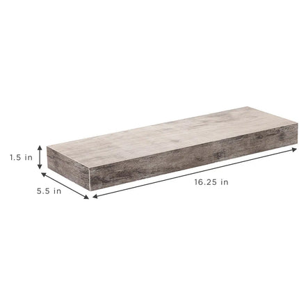 Rustic Wood Floating Shelf Set for Beach Style Hanging Wall Storage
