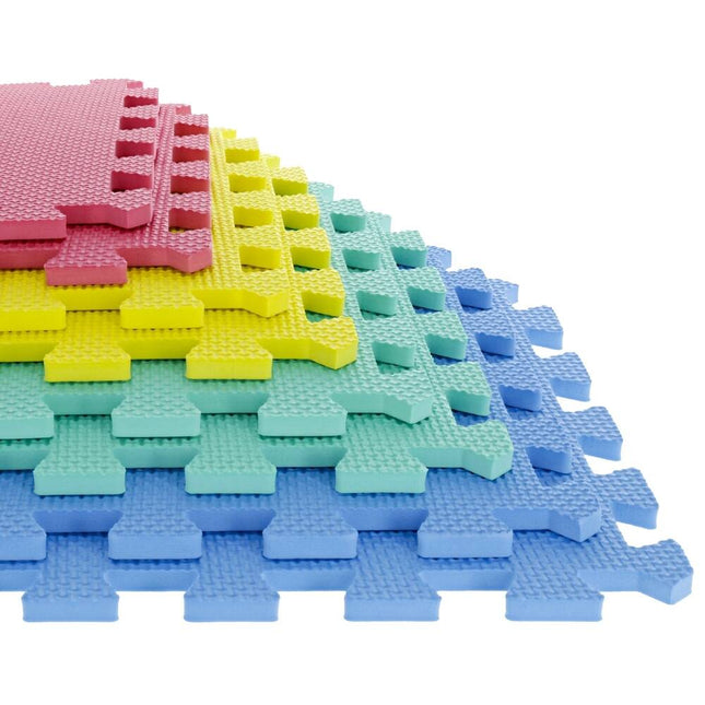 EVA Foam Interlocking Floor Mats – 8-Piece Non-Toxic Gym Mat Set, Multicolor