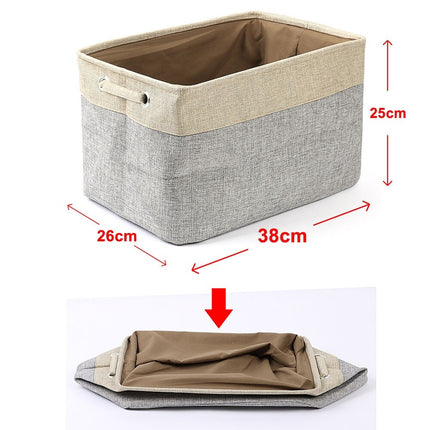 Foldable Canvas Toy Bins for Laundry and Clothes Storage Home Organizer
