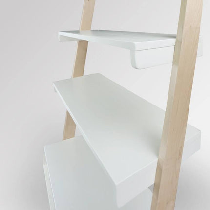 Freestanding Ladder Desk with Drawer, Solid American Hardwood Writing Desk