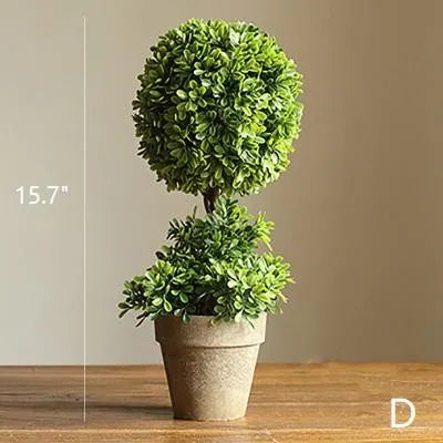 RusticReach Artificial Boxwood Topiary Decorative Indoor Outdoor Plant