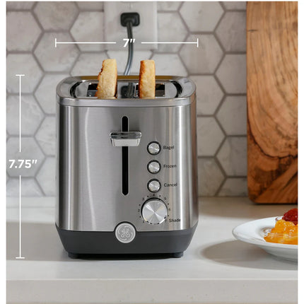 2-Slice Toaster Compact Electric Bread Toaster with Browning Control
