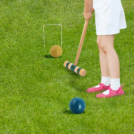 6-Player Croquet Set with Mallets, Balls, Wickets, Stakes & Carry Case