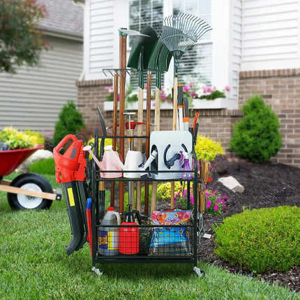 Garden Steel Tools Storage Organizer – Garden Tool Holder Rack