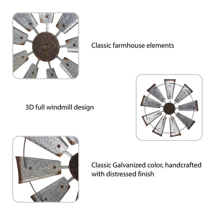 Farmhouse Rustic Wind Spinner – Wall Décor Accent