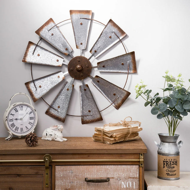 Farmhouse Rustic Wind Spinner – Wall Décor Accent