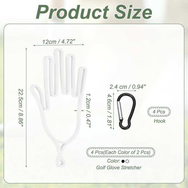 Golf Glove Stretcher & Dryer – Plastic Holder with Hanging Hooks