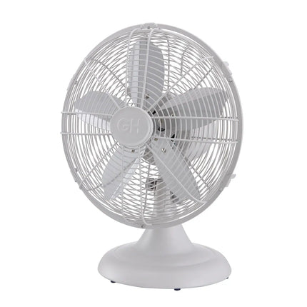 Good Housekeeping All-Metal 12" Oscillating Desk Fan 3-Speed Office Fan