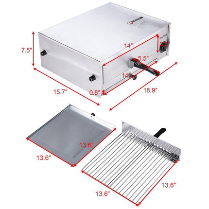 Goplus Stainless Steel Commercial Pizza Countertop Kitchen Snack Pan