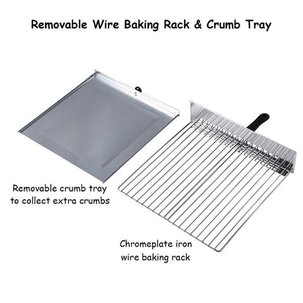 Goplus Commercial Pizza Snack Pan, Stainless Steel Countertop Kitchen Baking Tray