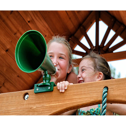 Green Kids Play Megaphone with Dual Mounting Brackets for Swing Sets