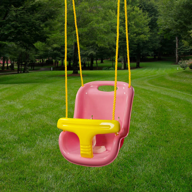 High Back Infant Swing – Safe Nylon Rope & Seatbelt for Toddlers