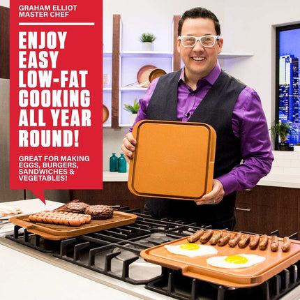 Double Sided Nonstick Grill and Griddle X-Large Reversible Cooking Pan