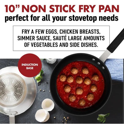Professional Series NSF Fry Pan – Removable Rubber Handle