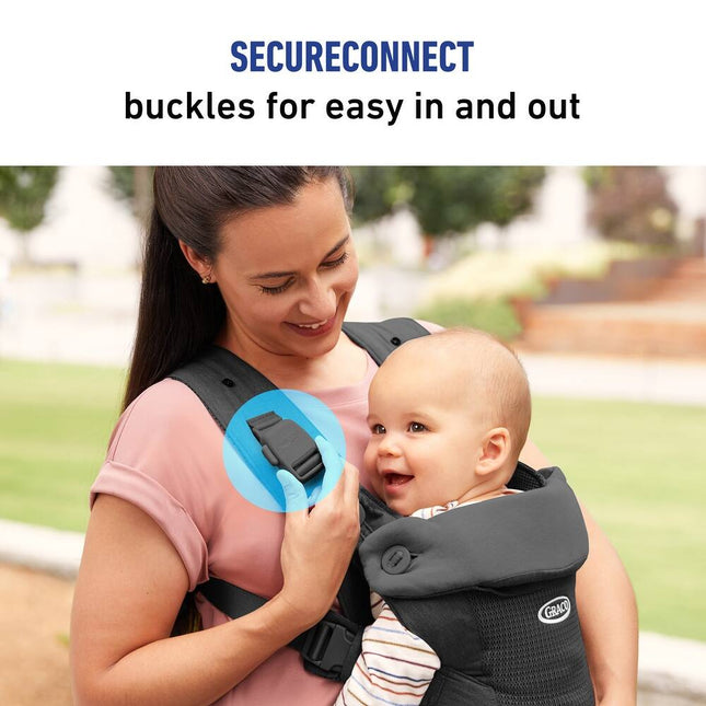 Cradle Me Lite 3-in-1 Baby Carrier Charcoal Gray Adjustable Infant Carrier