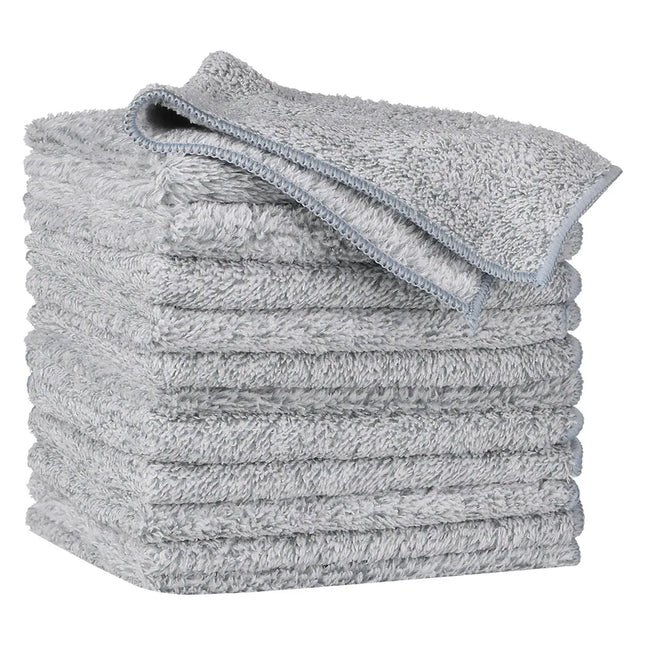 Gray Microfiber Cleaning Cloths – Ultra Soft, Lint-Free & Highly Absorbent Rags