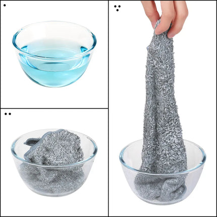 Gray Microfiber Cleaning Cloths – Ultra Soft, Lint-Free & Highly Absorbent Rags