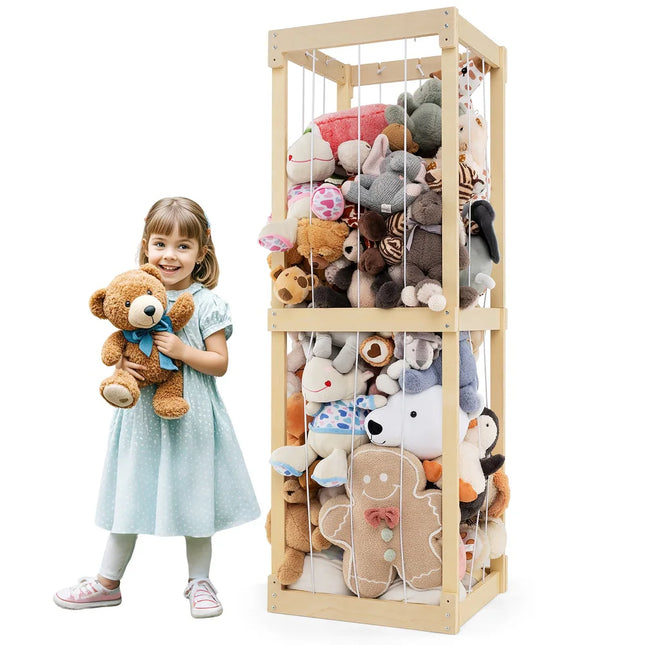 300L Large Stuffed Animal Storage Bag Space Saving Toy Organizer