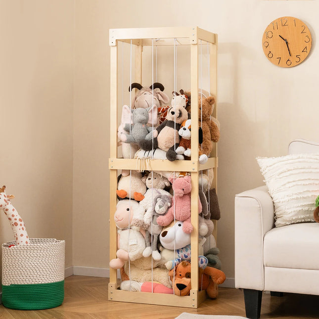 300L Large Stuffed Animal Storage Bag Space Saving Toy Organizer