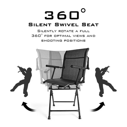 Foldable Outdoor Hunting Chair Portable Steel Frame Seat
