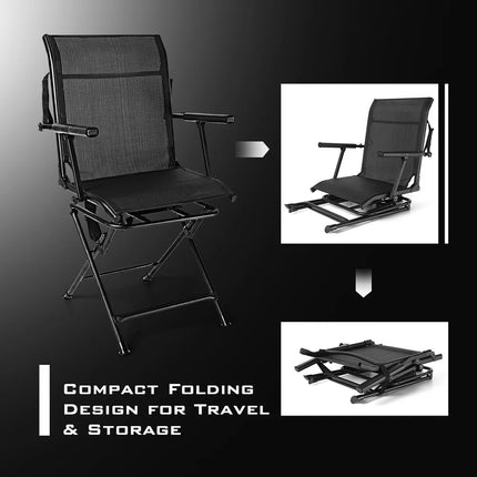 Foldable Outdoor Hunting Chair Portable Steel Frame Seat