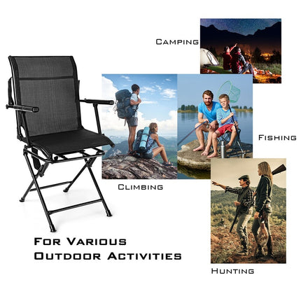 Foldable Outdoor Hunting Chair Portable Steel Frame Seat