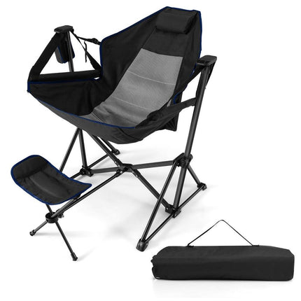 Hammock Chair for Camping – Retractable Footrest + Carry Bag Included