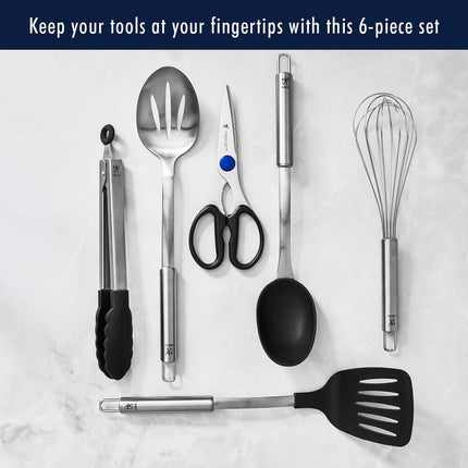 6 Piece Stainless Steel Kitchen Cooking Tools Set Spatula Tongs Spoon