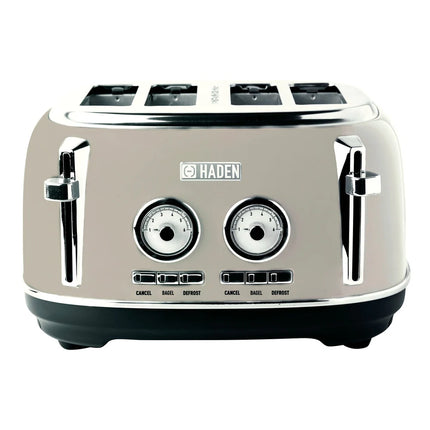 Dorset Stainless Steel 4-Slice Toaster Wide Slot Kitchen Appliance