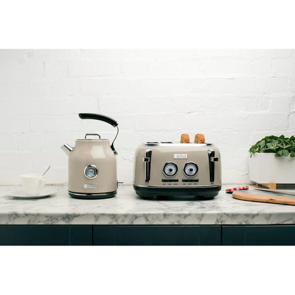 Dorset Stainless Steel 4-Slice Toaster Wide Slot Kitchen Appliance