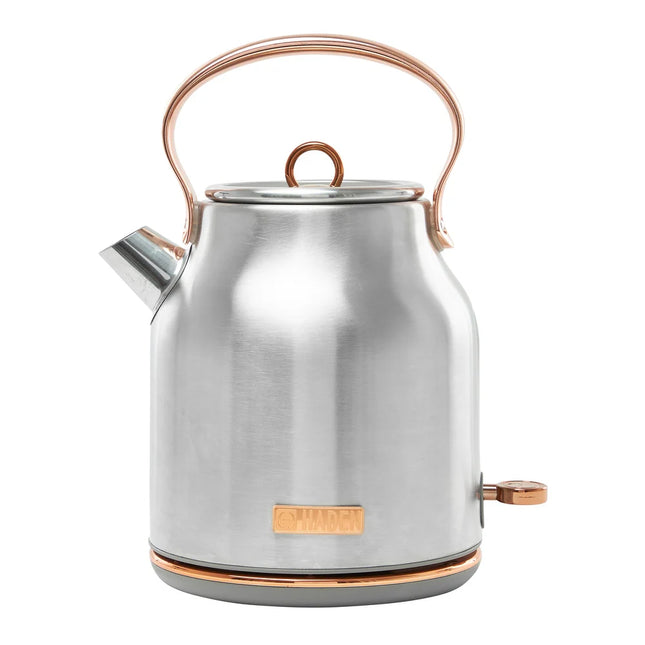 1.7L Stainless Steel Heritage Electric Kettle Cordless Fast Boil Tea Maker