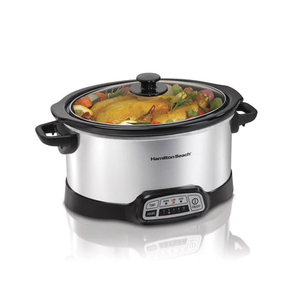 Silver 6-Quart Programmable Slow Cooker – Easy Home Cooking