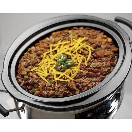 Silver 6-Quart Programmable Slow Cooker – Easy Home Cooking
