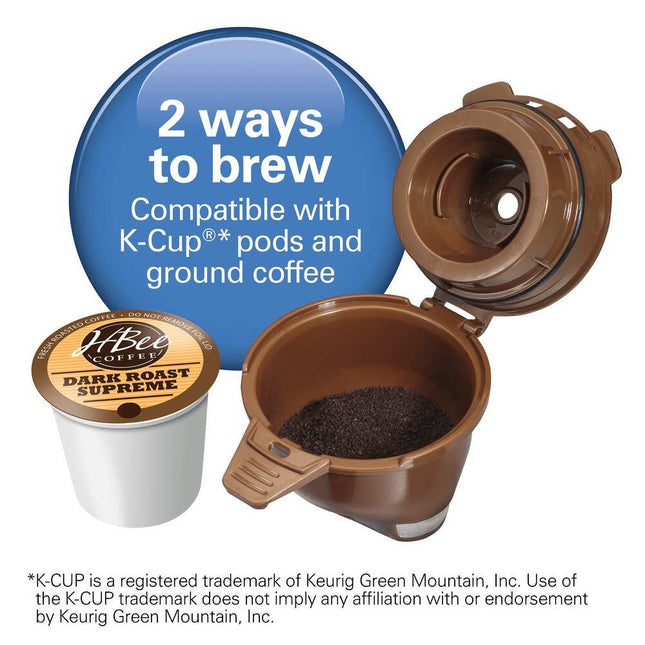 FlexBrew Single-Serve Coffee Maker Compatible with Pods & Ground Coffee
