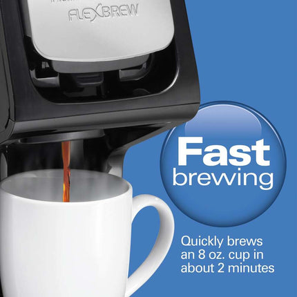 FlexBrew Single-Serve Coffee Maker Compatible with Pods & Ground Coffee