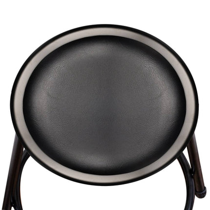 2 Pack Black Padded Science Stool by Otto Collection with Steel Frame Construction
