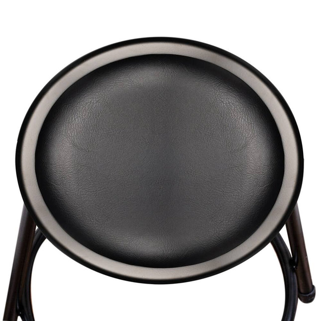 2 Pack Black Padded Science Stool by Otto Collection with Steel Frame Construction