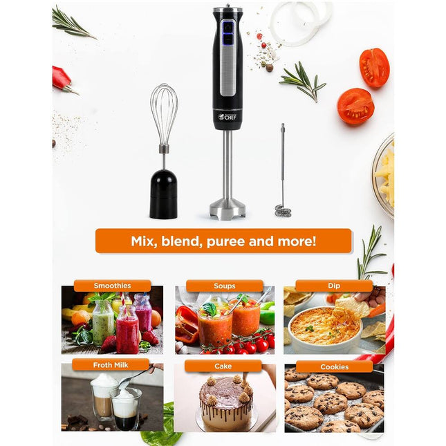 Hand Blender with Beaker Electric Immersion Blender for Smoothies Soups