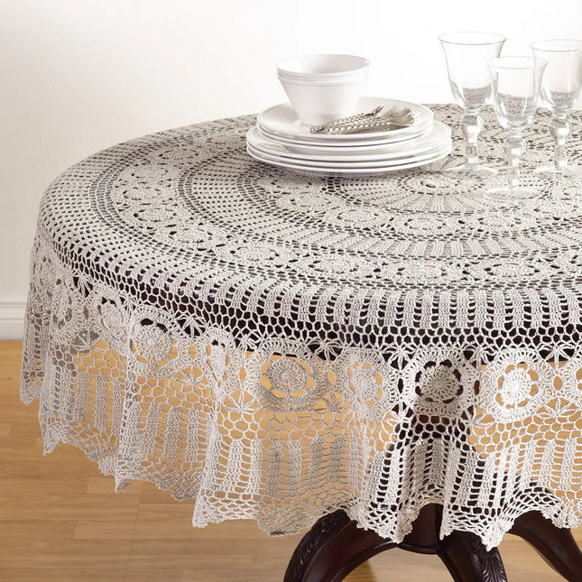 Crochet Lace Table Linens – Handmade Classic Dining Accessories