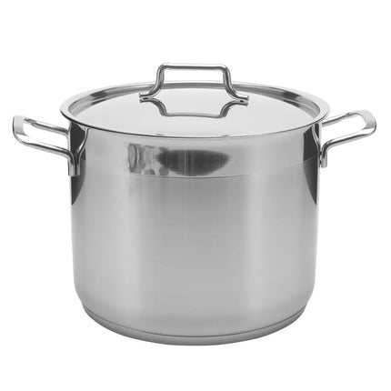 18/10 Stainless Steel 11 Qt Stock Pot with Lid Induction Oven Safe Cookware