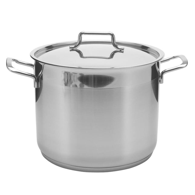 9 Qt Stainless Steel Stock Pot 18/10 Induction Oven Safe Covered Cookware