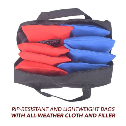 Regulation Cornhole Bag Set Red Blue with Carrying Case Included