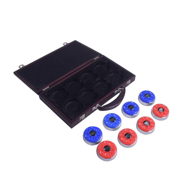 Shuffleboard Pucks with Carry Case Set of 8 Replacement Game Discs