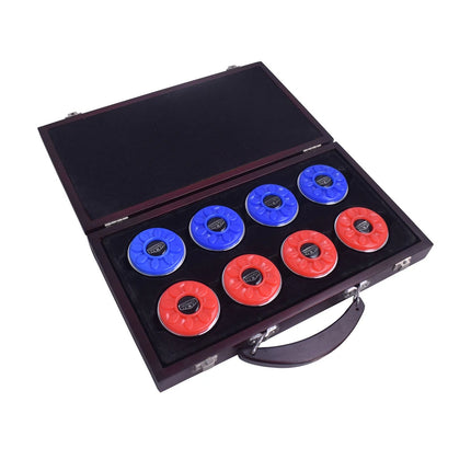 Shuffleboard Pucks with Carry Case Set of 8 Replacement Game Discs