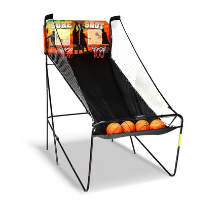 Sure Shot Dual Basketball Arcade Game 81” with Electronic LED Scoring