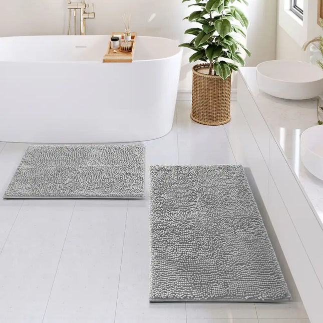 Empyrean Non-Slip Super Plush Chenille Bathroom Rugs Soft Absorbent Mat