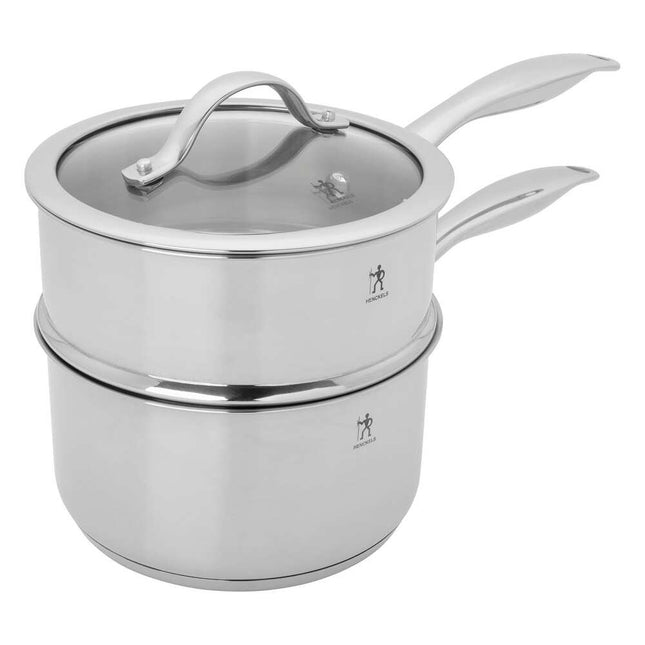 2.5 Qt Aragon Stainless Steel Saucepan with Steamer Insert and Lid Cookware