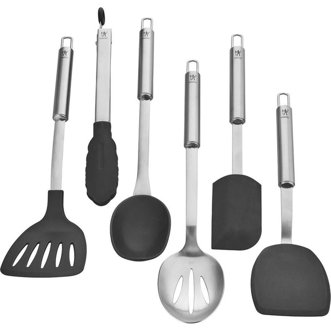 6 Piece Stainless Steel Kitchen Cooking Tools Set Spatula Tongs Spoon