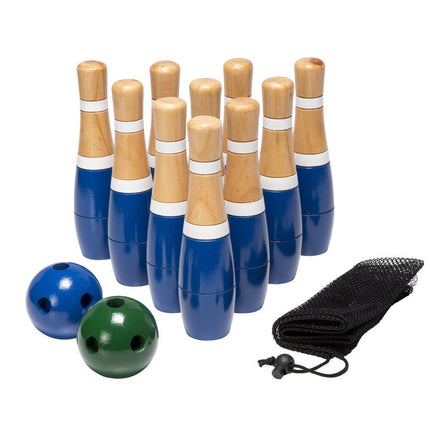 Classic Wooden Lawn Bowling Set – 8-Inch Balls, Outdoor Game