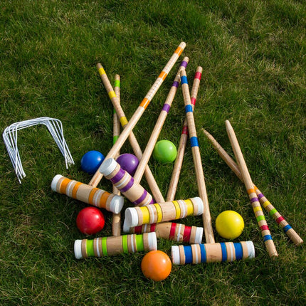 Complete Backyard Croquet Set – 3" Balls, Multicolor, Carrying Case